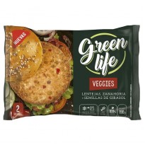 GREEN LIFE HAMBURGUESA LENTEJA ZANAHORIA